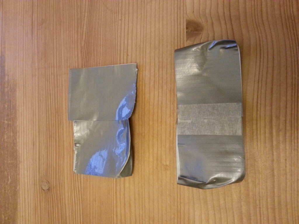 Duct tape - Self-joined and with masking tape