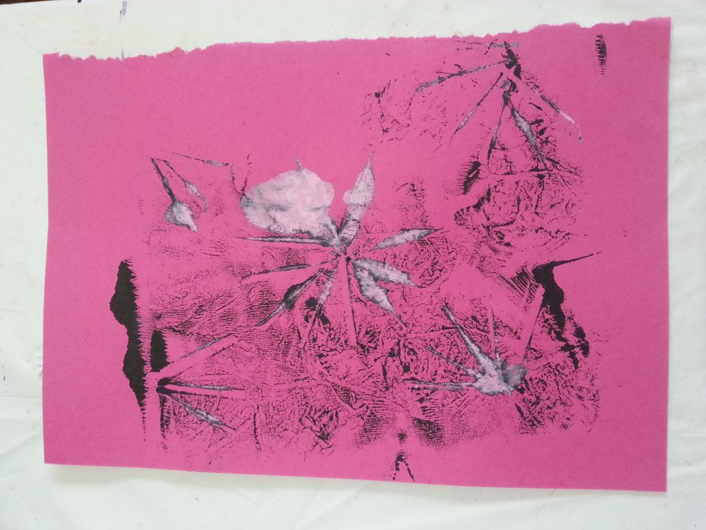 MMT Assignment 4 - Monoprinting - Exercise Three - Drawing on the plate - credit card