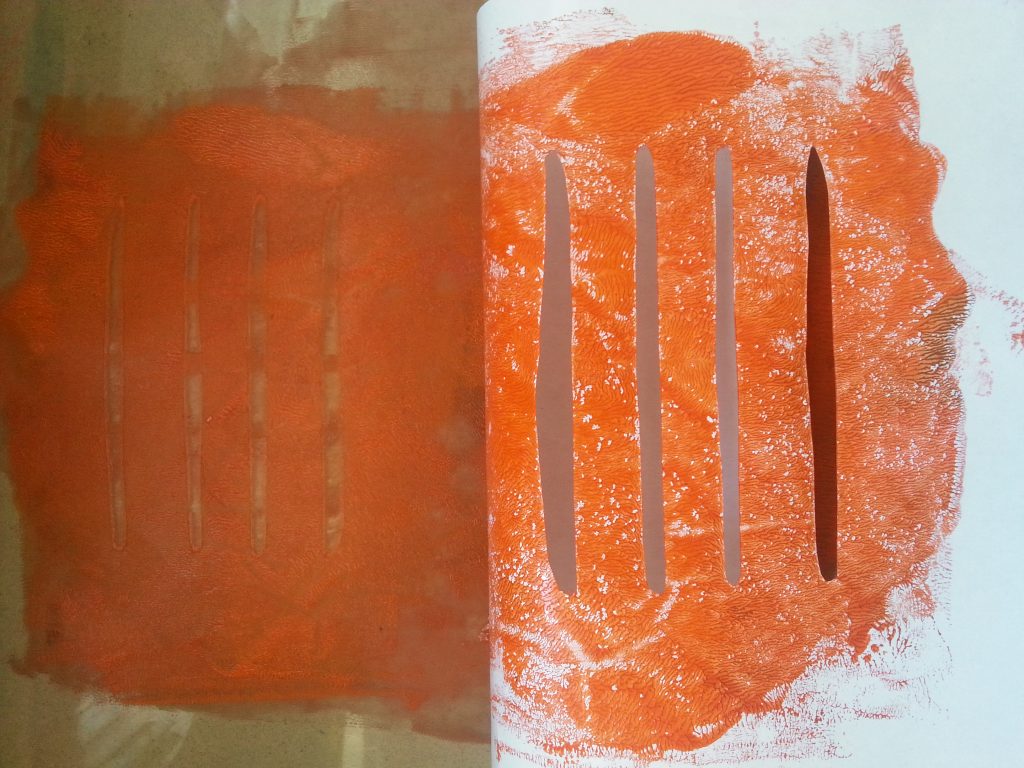 MMT Assignment 4 - Monoprinting - Exercise Four - Working with stencils